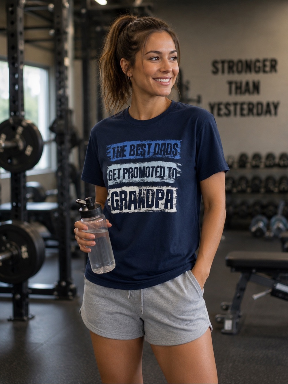 Grandpa t-shirt, size small navy blue short sleeve crew neck tee